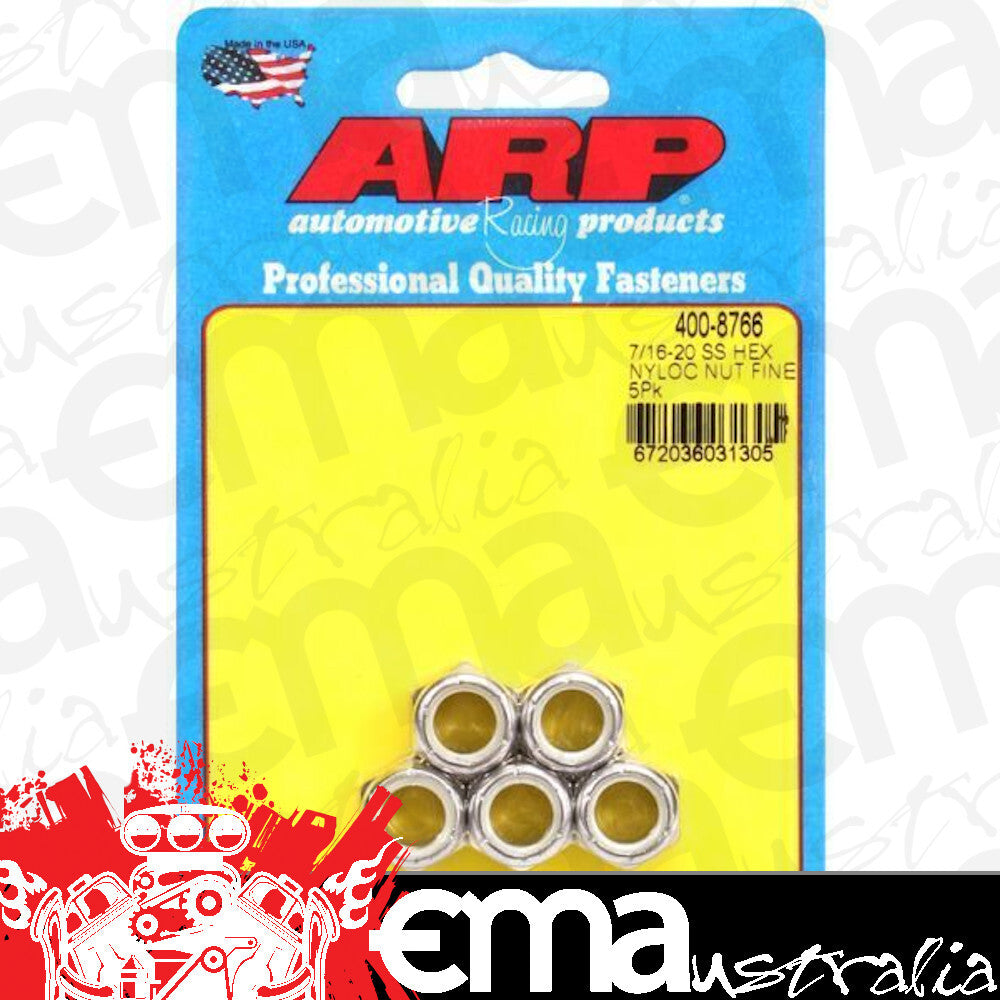 ARP Fasteners ARP400-8766 400-8766 7/16-20 SS Fine Hex Nut Kit