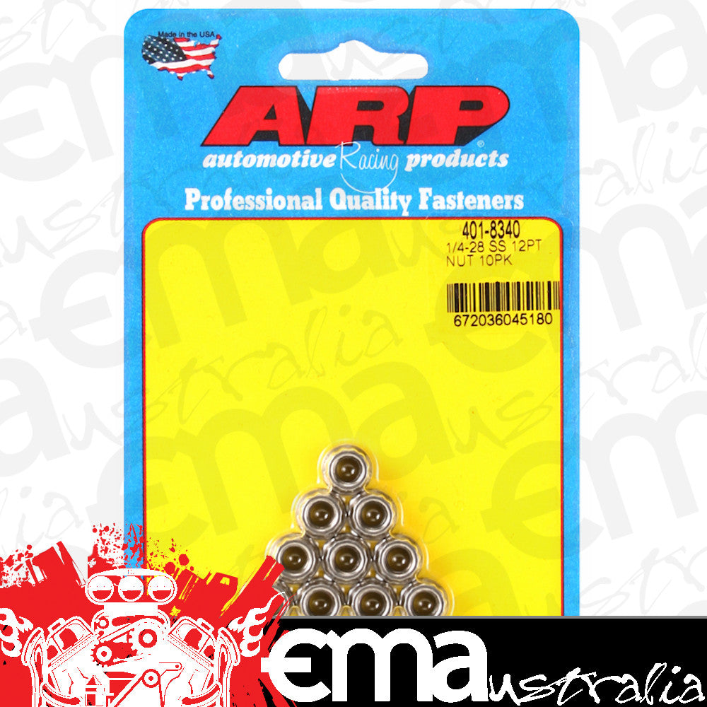 ARP Fasteners ARP401-8340 401-8340 1/4-20 SS 12PT Nut Kit
