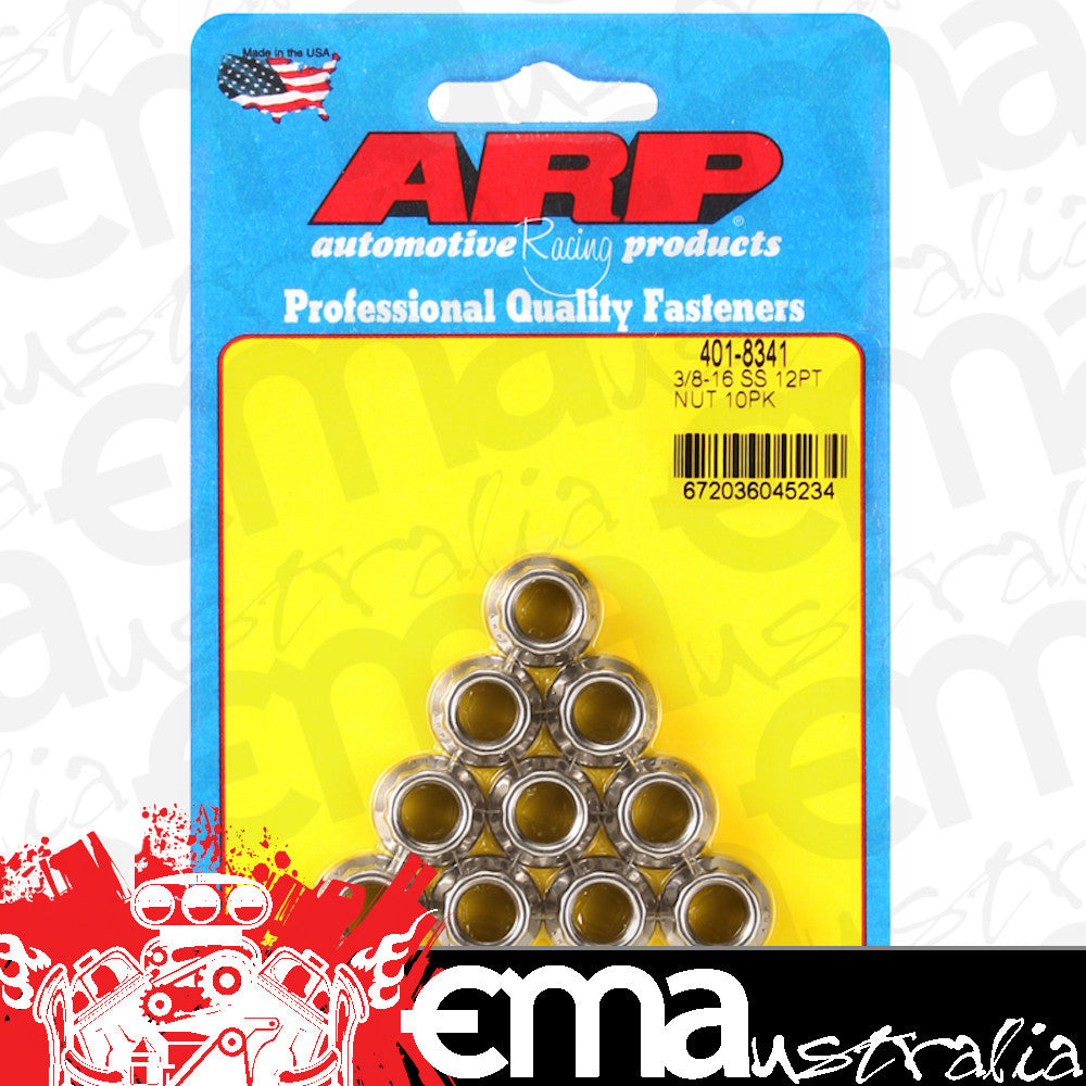 ARP 401-8341 3/8-16 SS 12PT Nut Kit