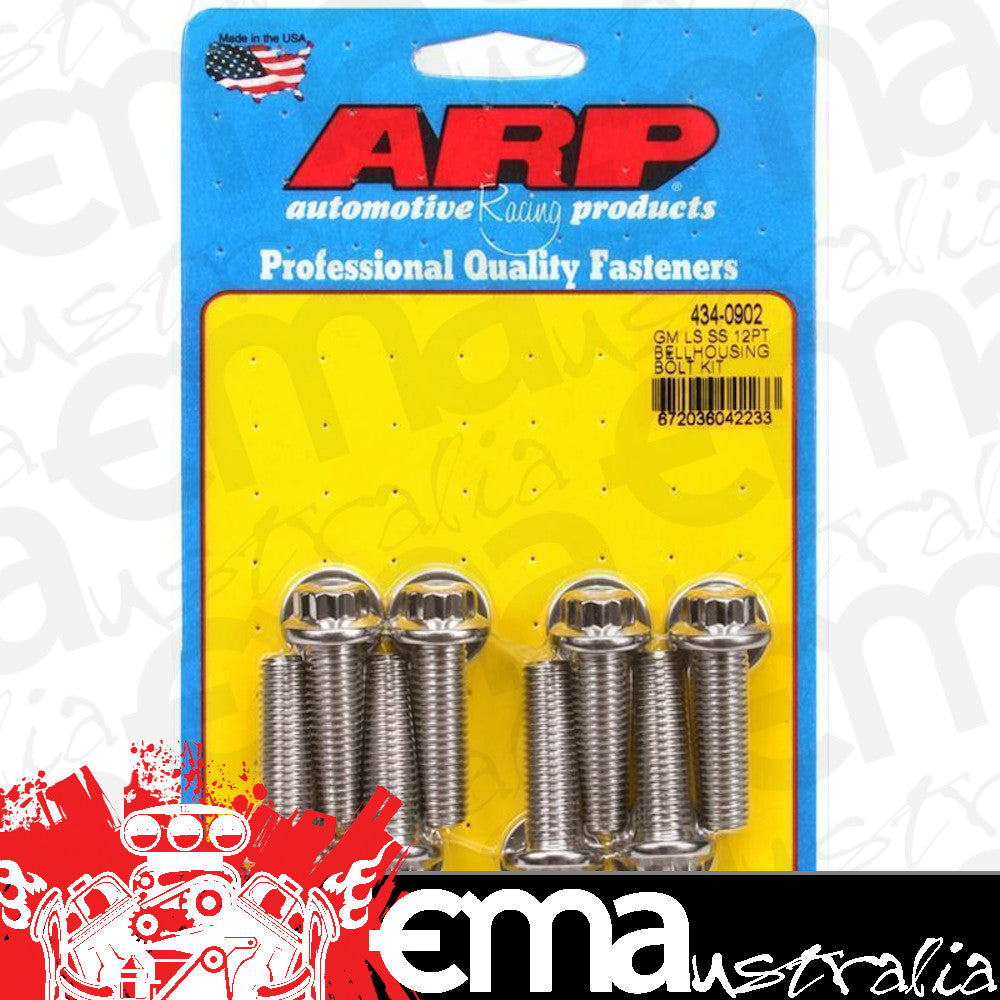 Chevy small block Gen III/IV 4.8L, 5.3L, 6.0L, 6.2L V8 434-0902 GM LS 12PT Bellhousing Bolt Kit ARP Fasteners ARP434-0902