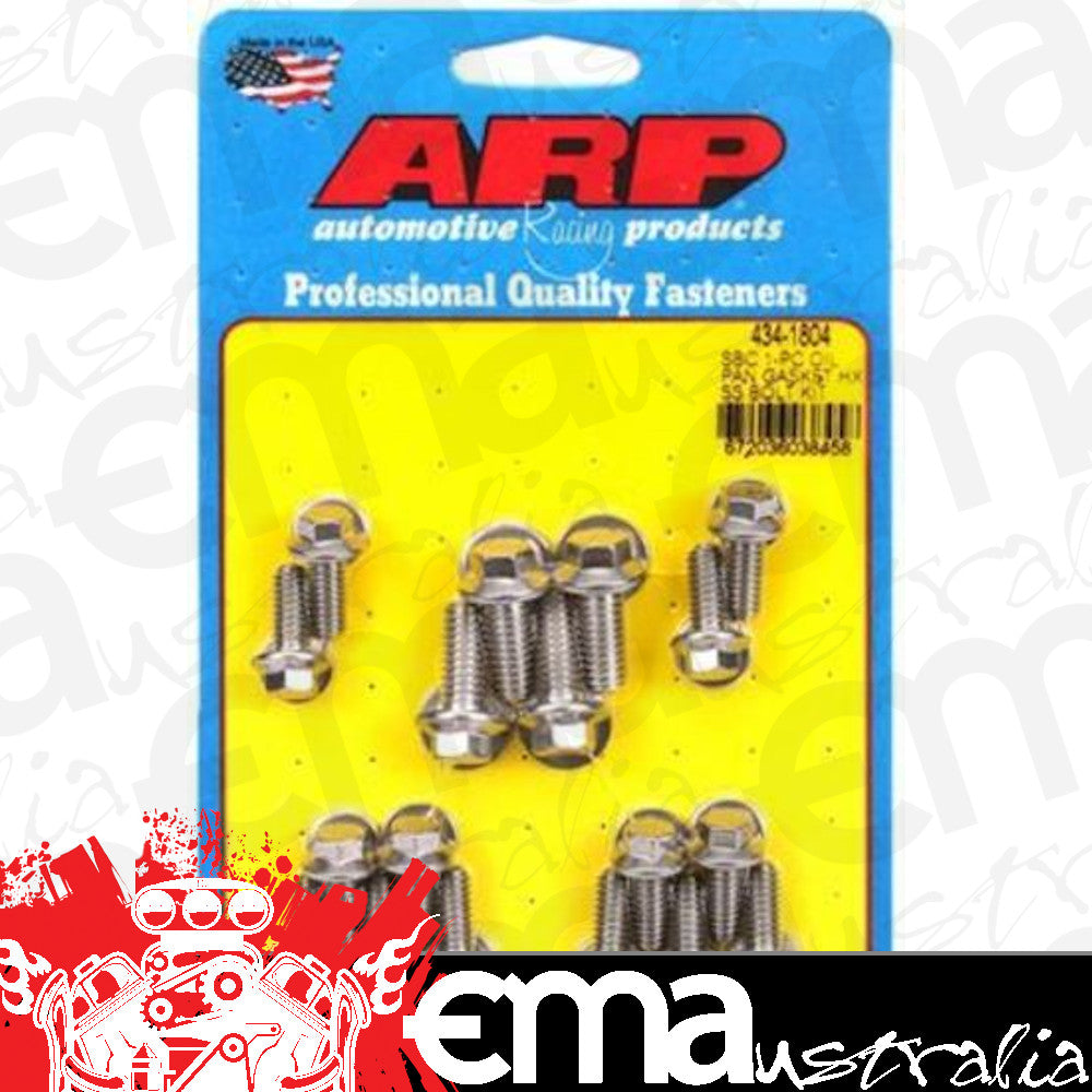 ARP 434-1804 SB Chevy 1-Pc SS Hex Oil Pan Gasket Bolt Kit