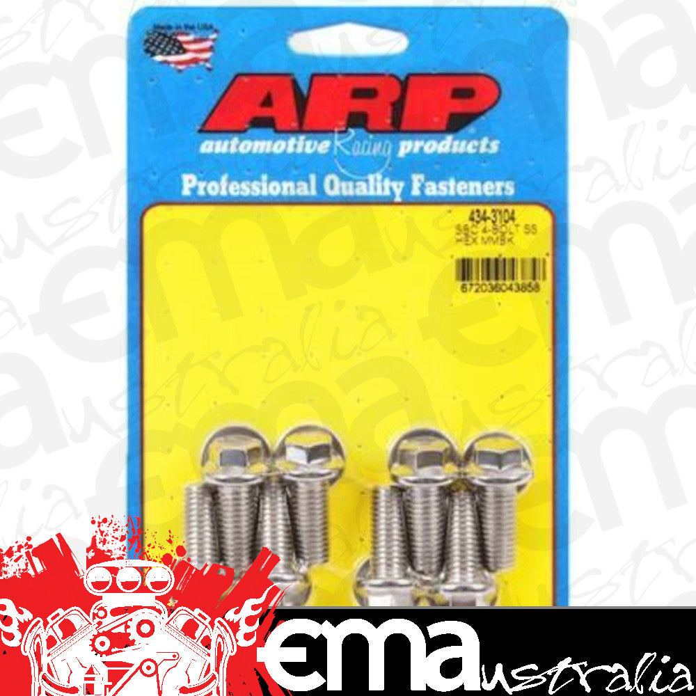 ARP 434-3104 SB Chevy 4-Bolt SS Hex Motor Mount Bolt Kit