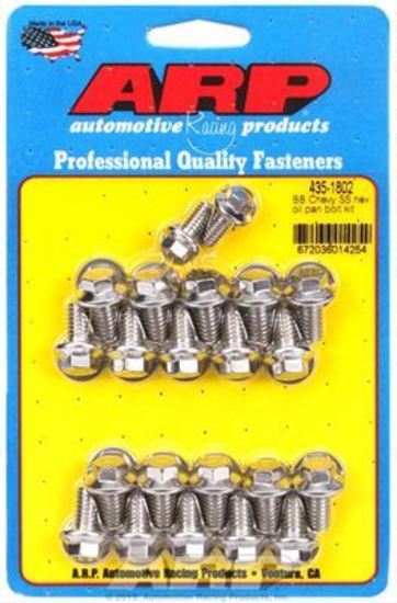 ARP 435-1804 BB Chevy1-Pc Oil Pan Gasket w/ Alum Timing Cover Hex Bolt Kit