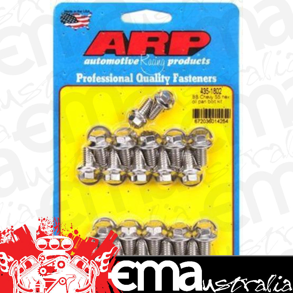 ARP 435-1804 BB Chevy1-Pc Oil Pan Gasket w/ Alum Timing Cover Hex Bolt Kit