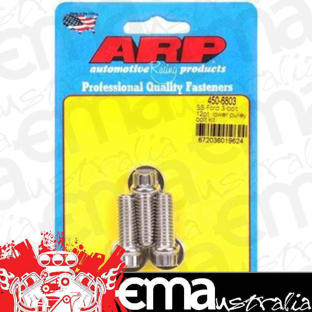 ARP 450-6803 Ford SS 3-Bolt 12PT Lower Pulley Bolt Kit