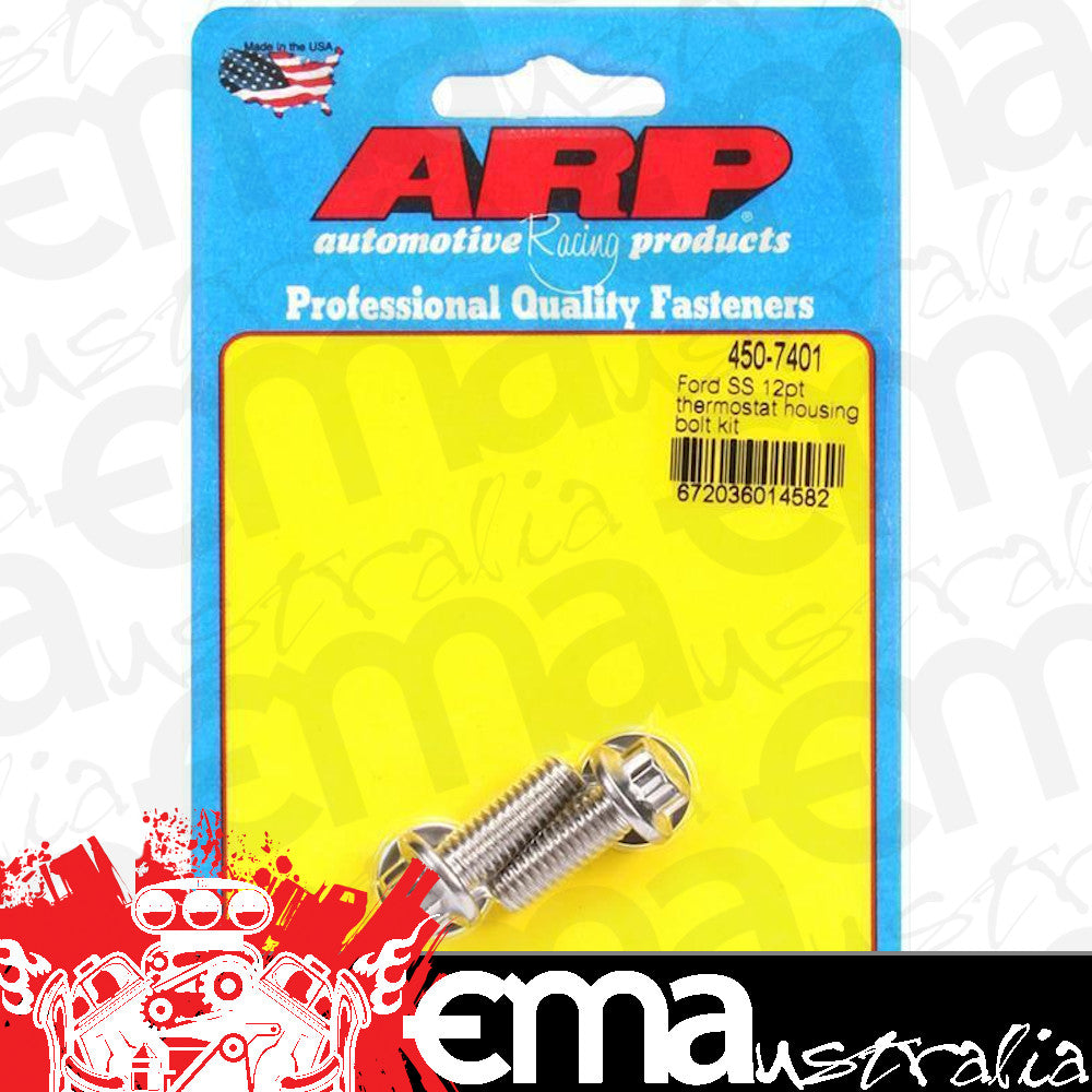 Ford small block Windsor 351 c.i.d. V8 450-7401 SS 12PT Thermostat Housing Bolt Kit ARP Fasteners ARP450-7401