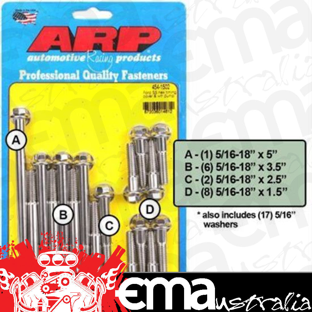 ARP 454-1502 Ford SS Hex Timing Cover & Water Pump Kit