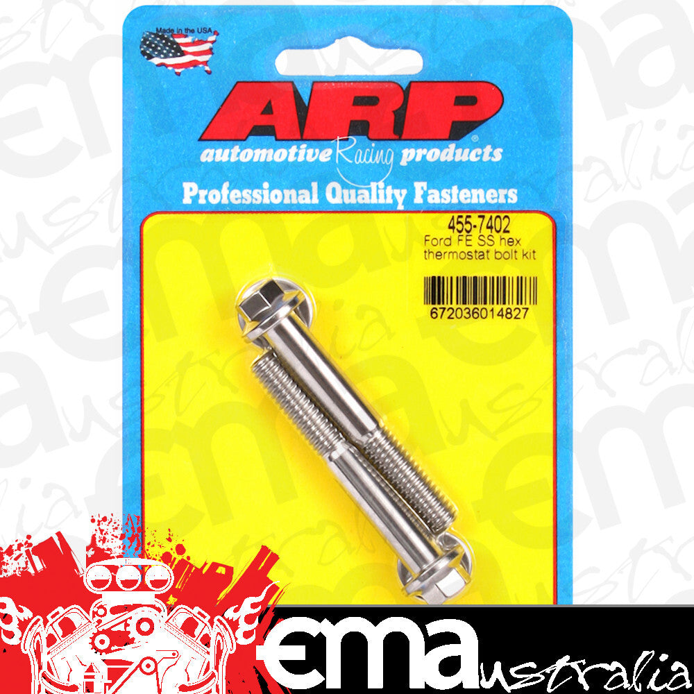 ARP 455-7402 Ford Fe SS Hex Thermostat Bolt Kit