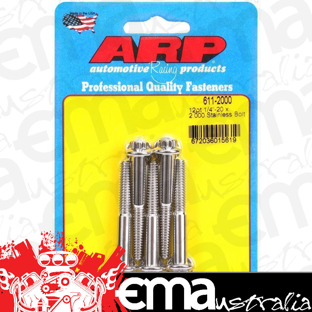 ARP Fasteners ARP611-2000 611-2000 1/4-20 X 2.000 12PT SS Bolts
