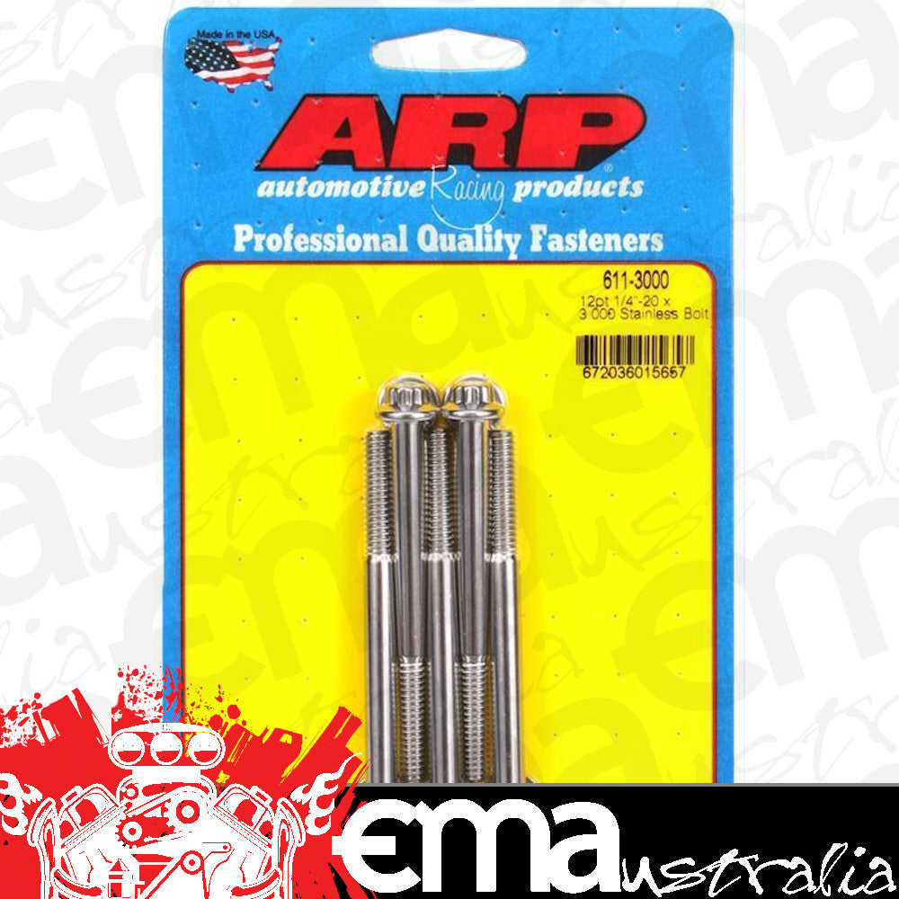 ARP 611-3000 1/4-20 X 3.000 12PT SS Bolts