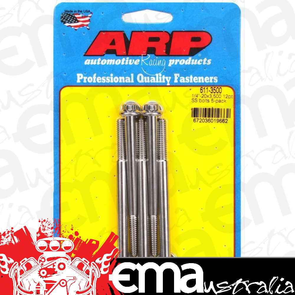ARP 611-3500 1/4-20 X 3.500 12PT SS Bolts
