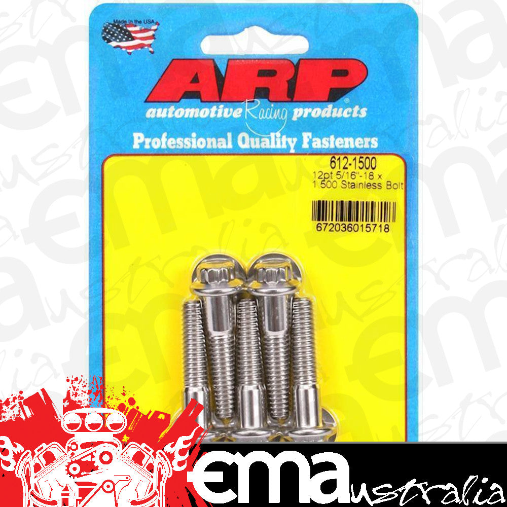 ARP 612-1500 5/16-18 X 1.500 12PT SS Bolts