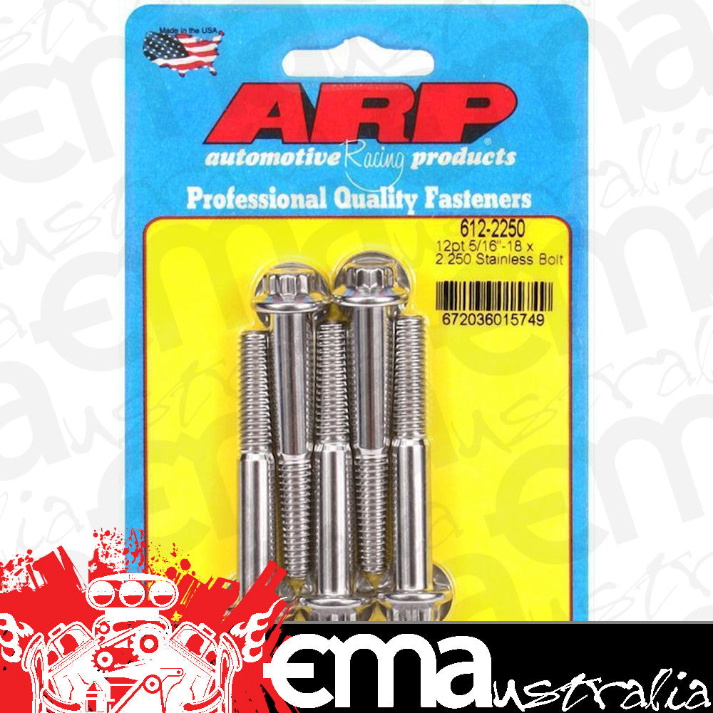 ARP 612-2250 5/16-18 X 2.250 12PT SS Bolts