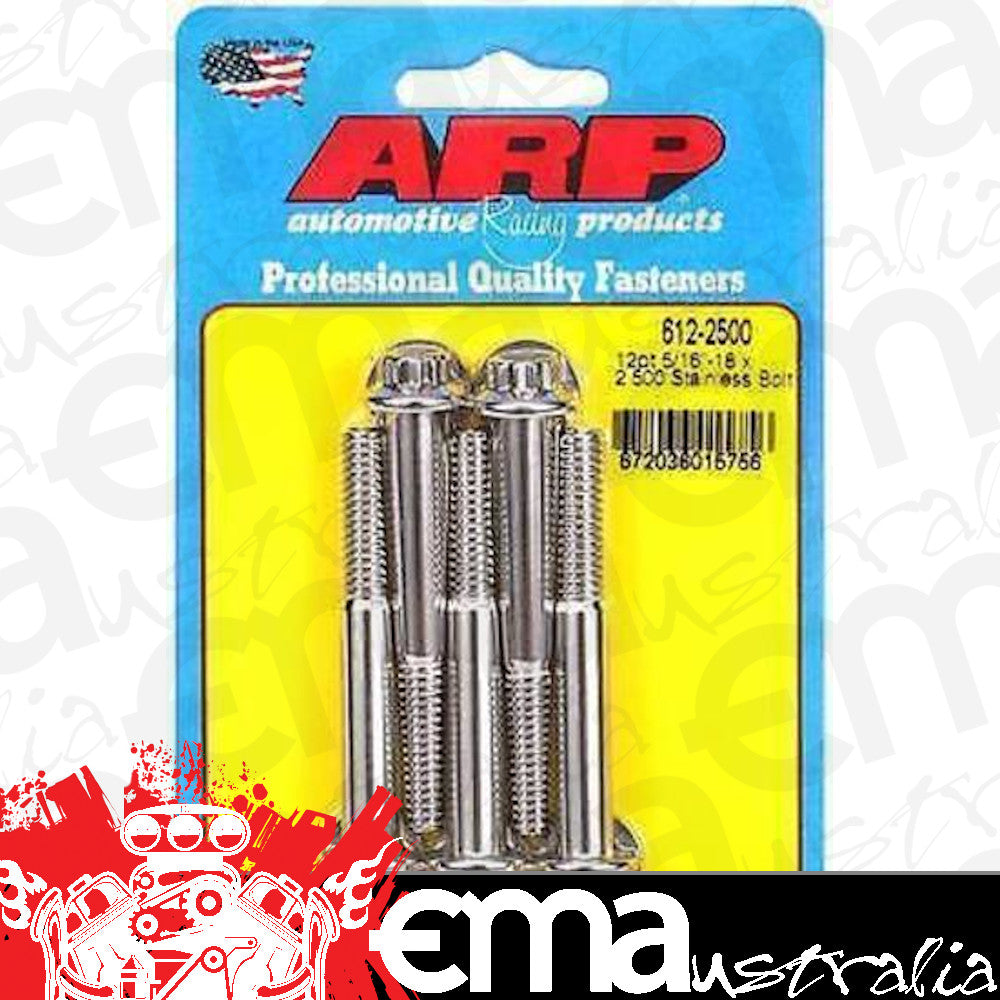ARP Fasteners ARP612-2500 612-2500 5/16-18 X 2.500 12PT SS Bolts