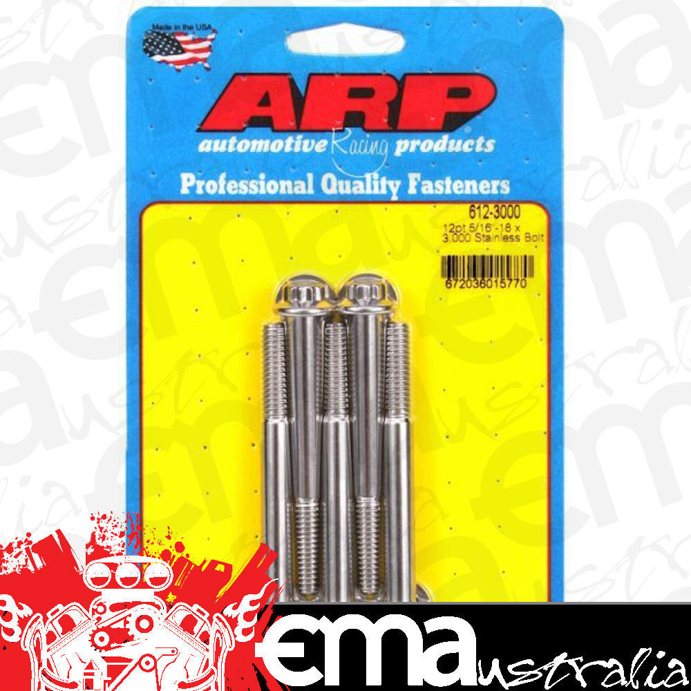 ARP 612-3000 5/16-18 X 3.000 12PT SS Bolts