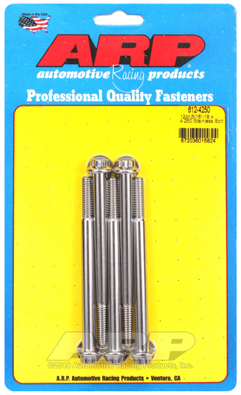 ARP 612-4250 5/16-18 X 4.250 12PT SS Bolts