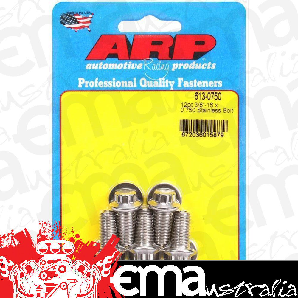 ARP Fasteners ARP613-0750 613-0750 3/8-16 X 0.750 12PT SS Bolts