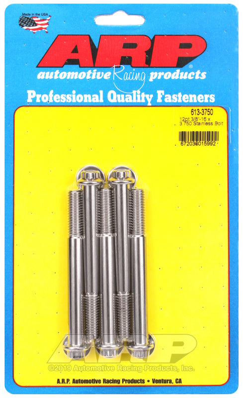 ARP 613-3750 3/8-16 X 3.750 12PT SS Bolts