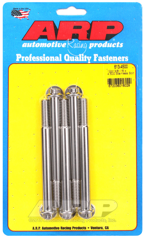 ARP 613-4500 3/8-16 X 4.500 12PT SS Bolts