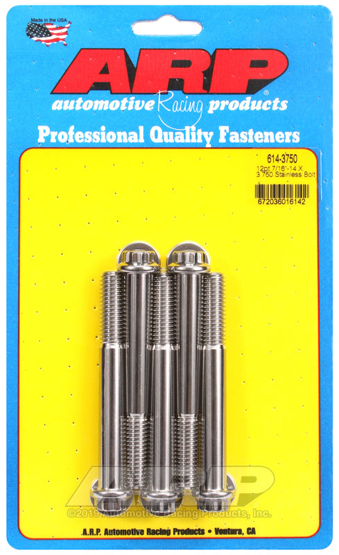 ARP 614-3750 7/16-14 X 3.750 12PT 1/2 Wrenching SS Bolts