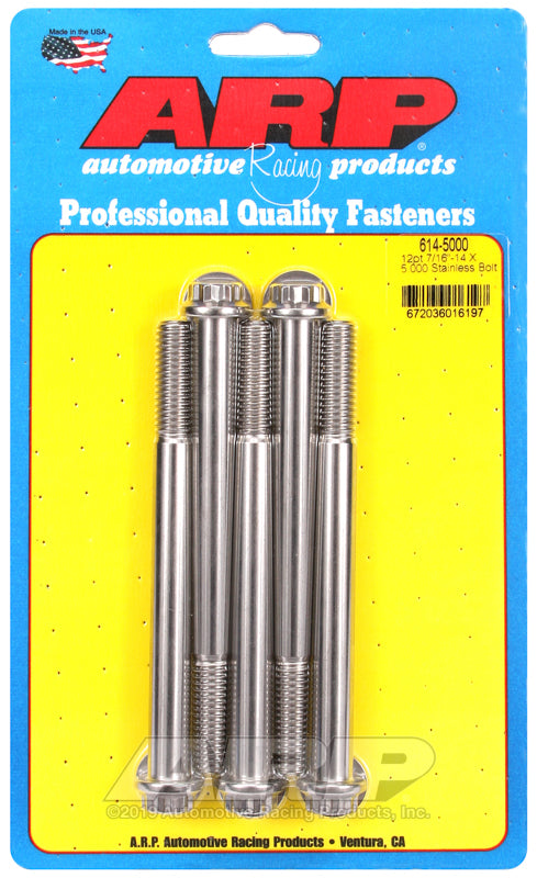 ARP 614-5000 7/16-14 X 5.000 12PT 1/2 Wrenching SS Bolts