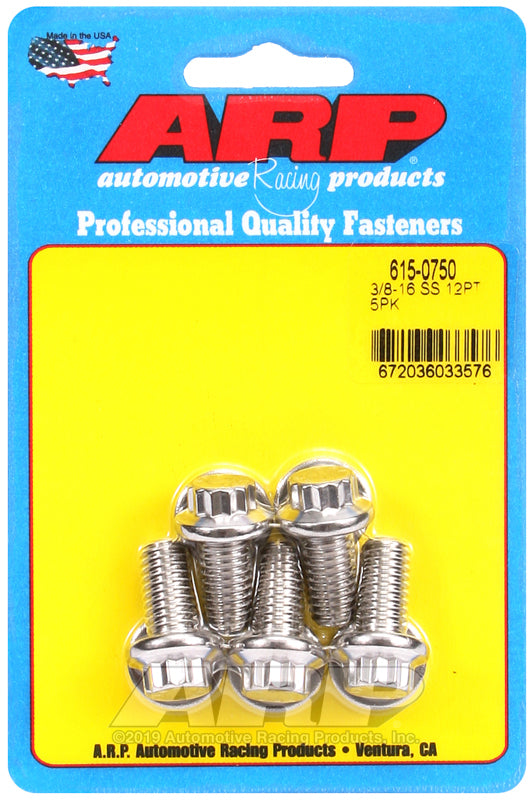 ARP 615-0750 3/8-16 X 0.750 12PT 7/16 Wrenching SS Bolts