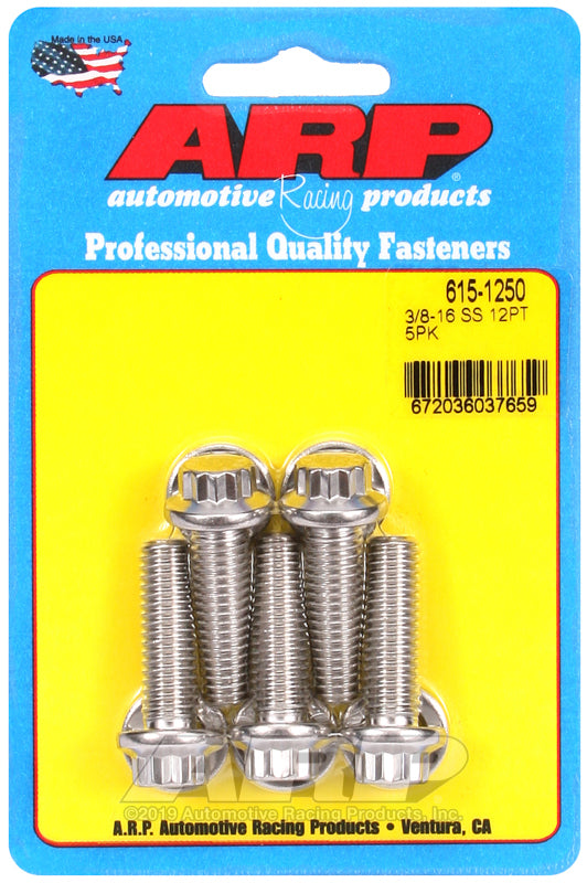 ARP 615-1250 3/8-16 X 1.250 12PT 7/16 Wrenching SS Bolts
