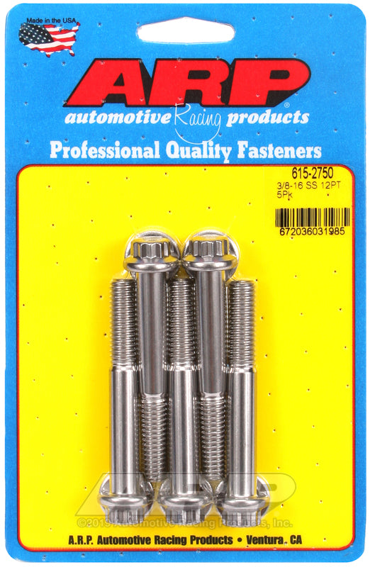 ARP 615-2750 3/8-16 X 2.750 12PT 7/16 Wrenching SS Bolts