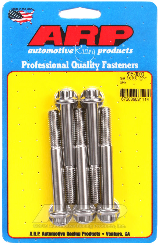 ARP 615-3000 3/8-16 X 3.000 12PT 7/16 Wrenching SS Bolts