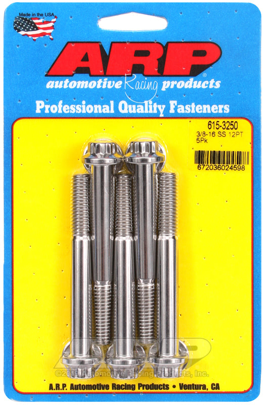 ARP 615-3250 3/8-16 X 3.250 12PT 7/16 Wrenching SS Bolts