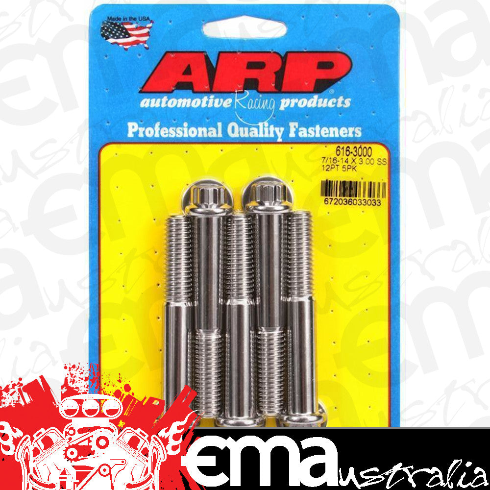 ARP Fasteners ARP616-3000 616-3000 7/16-14 X 3.000 12PT SS Bolts