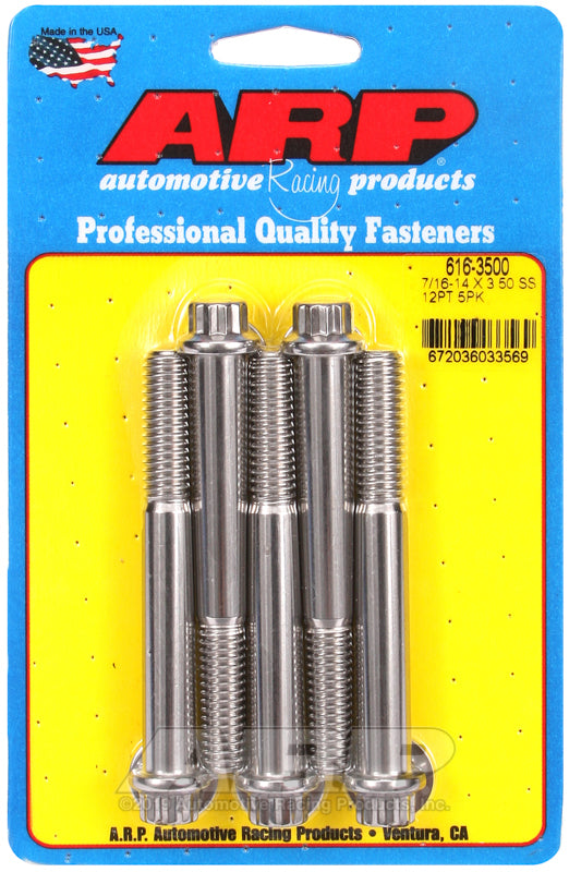 ARP 616-3500 7/16-14 X 3.500 12PT SS Bolts