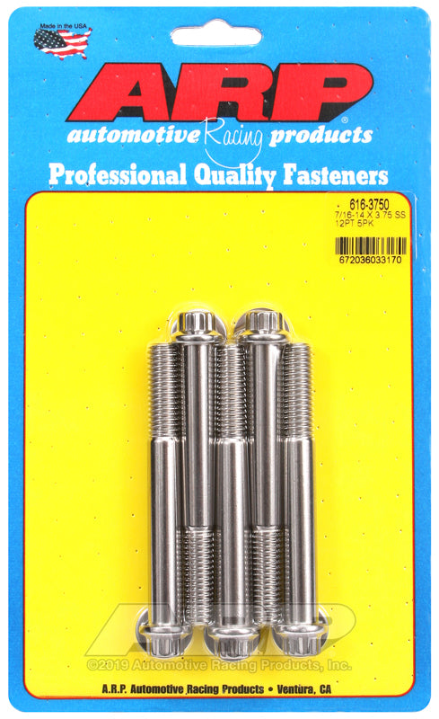 ARP 616-3750 7/16-14 X 3.750 12PT SS Bolts
