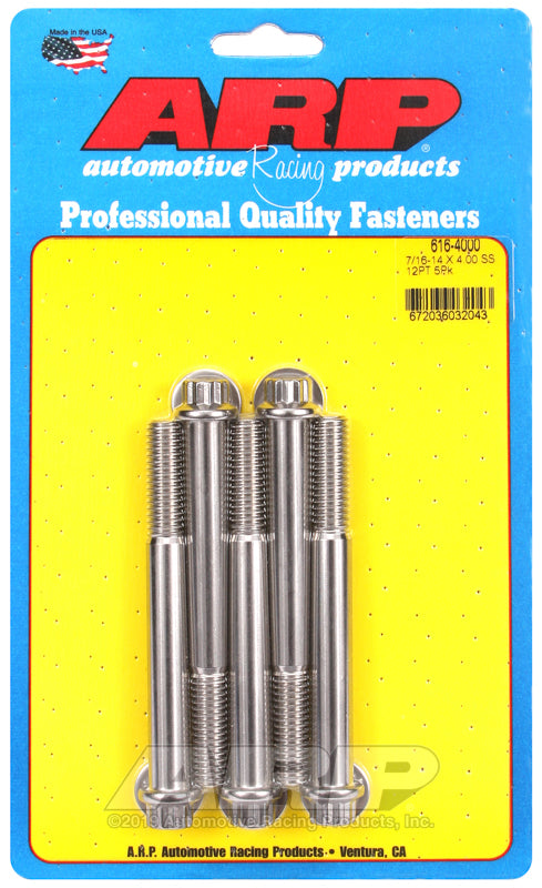 ARP 616-4000 7/16-14 X 4.000 12PT SS Bolts