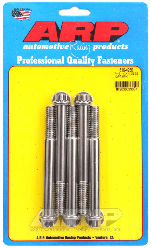 ARP 616-4250 7/16-14 X 4.250 12PT SS Bolts
