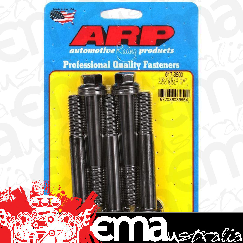ARP 617-3500 1/2-13 X 3.500 Hex Black Oxide Bolts