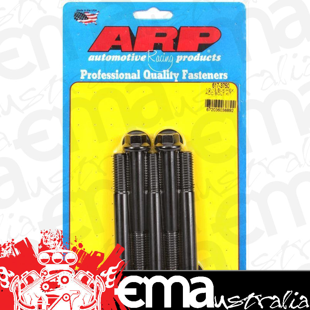ARP 617-3750 1/2-13 X 3.750 Hex Black Oxide Bolts