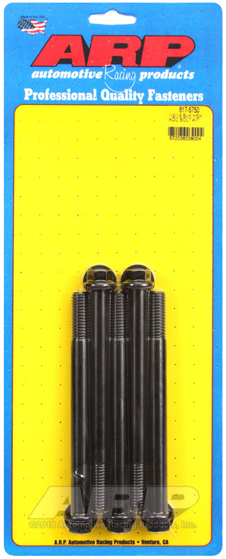 ARP 617-5750 1/2-13 X 5.750 Hex Black Oxide Bolts