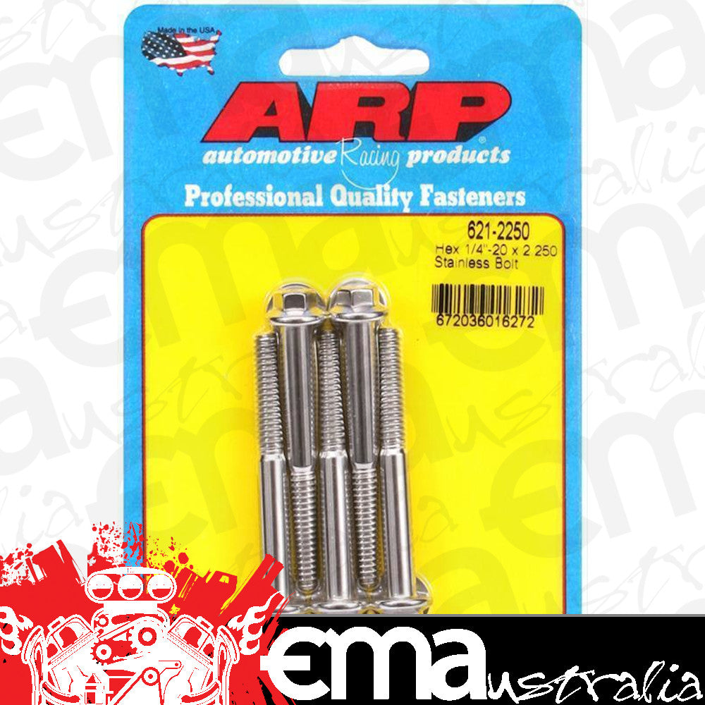 ARP 621-2250 1/4-20 X 2.250 Hex SS Bolts