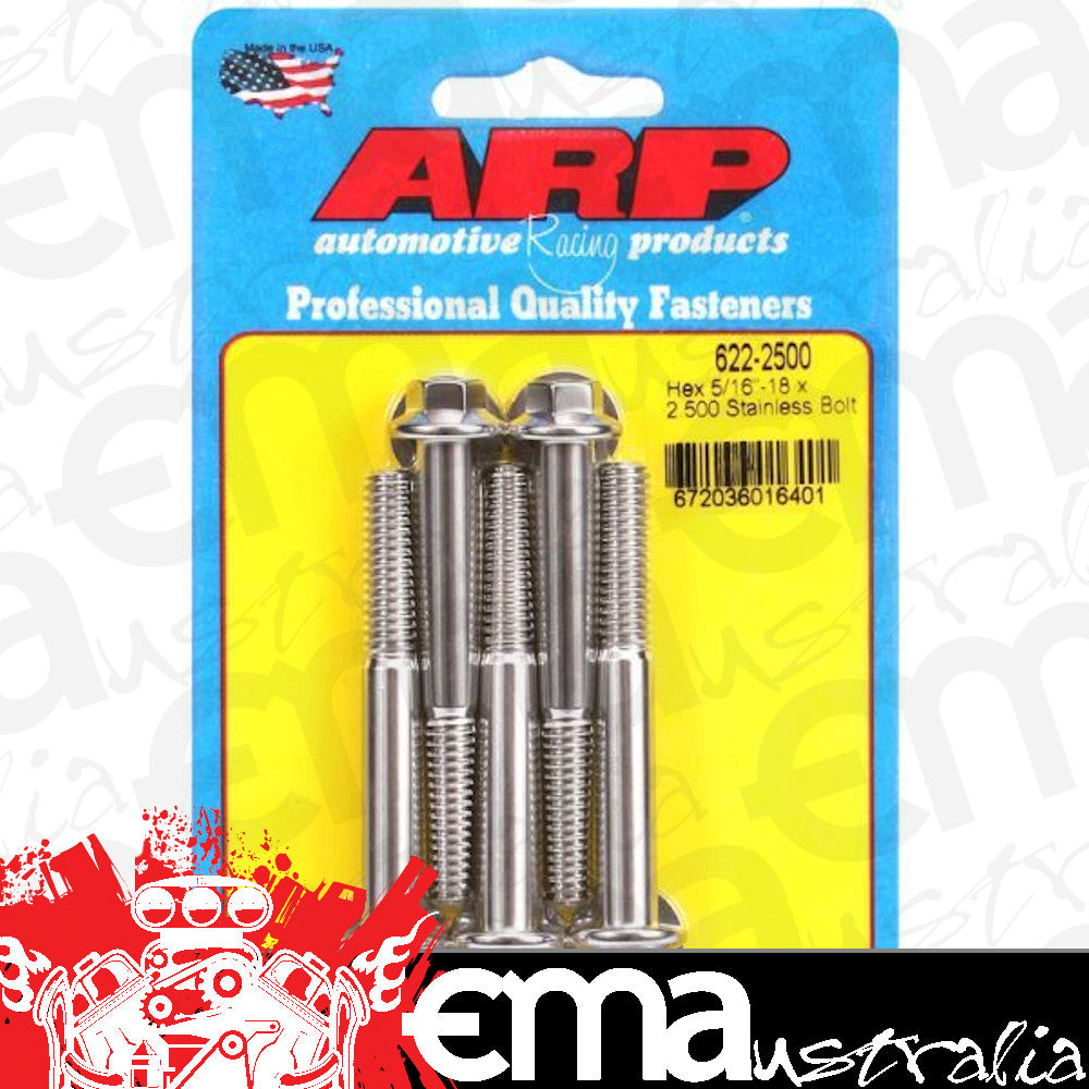 ARP 622-2500 5/16-18 X 2.500 Hex SS Bolts