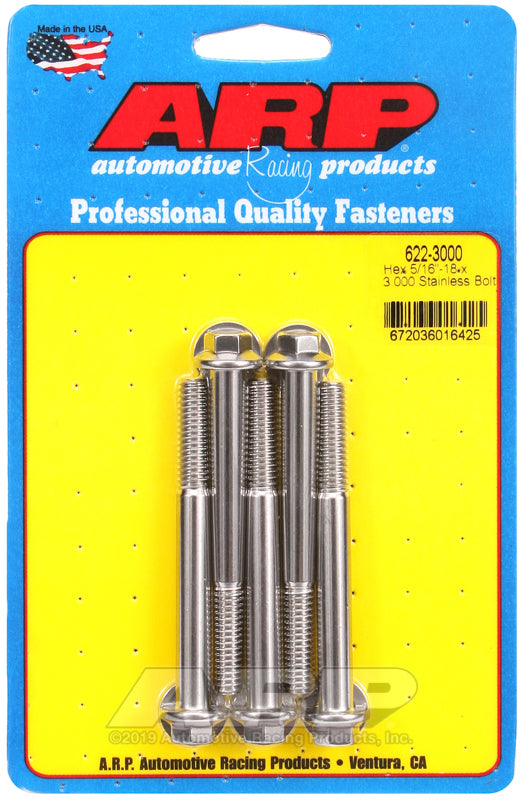 ARP 622-3000 5/16-18 X 3.000 Hex SS Bolts