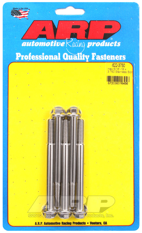 ARP 622-3750 5/16-18 X 3.750 Hex SS Bolts