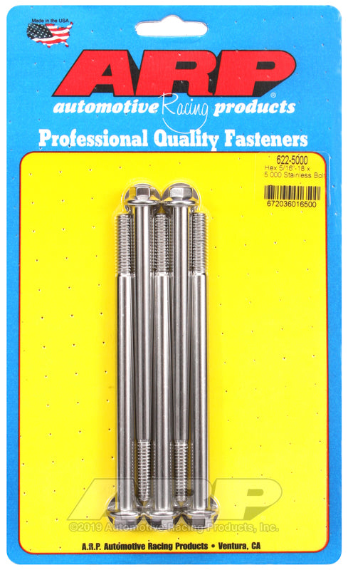 ARP 622-5000 5/16-18 X 5.000 Hex SS Bolts