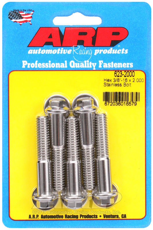 ARP Fasteners ARP623-2000 623-2000 3/8-16 X 2.000 Hex SS Bolts