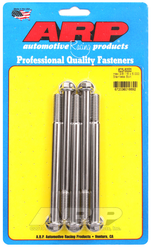 ARP 623-5000 3/8-16 X 5.000 Hex SS Bolts