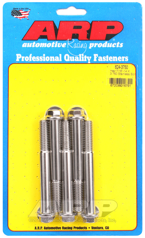 ARP 624-3750 7/16-14 X 3.750 Hex 1/2 Wrenching SS Bolts