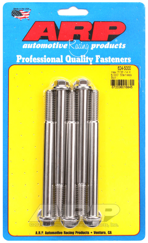 ARP 624-5000 7/16-14 X 5.000 Hex 1/2 Wrenching SS Bolts