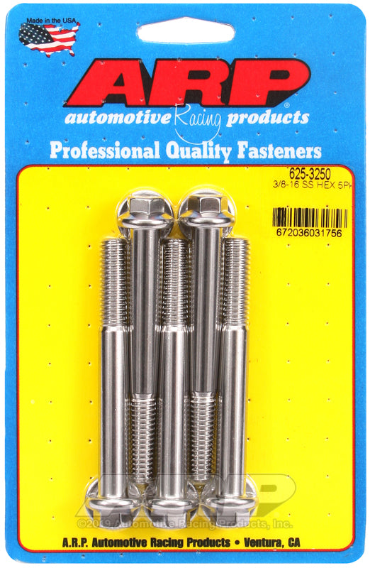 ARP 625-3250 3/8-16 X 3.250 Hex 7/16 Wrenching SS Bolts