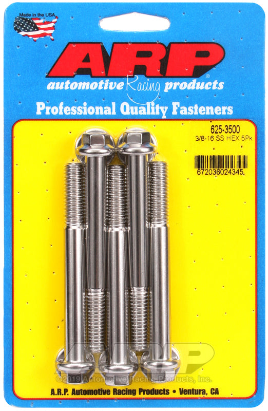 ARP 625-3500 3/8-16 X 3.500 Hex 7/16 Wrenching SS Bolts