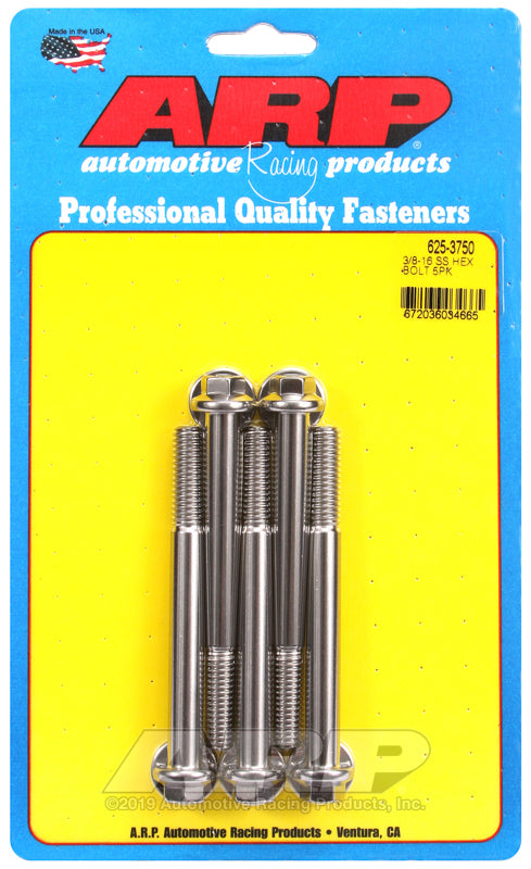 ARP 625-3750 3/8-16 X 3.750 Hex 7/16 Wrenching SS Bolts